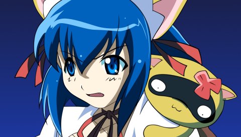 Kokubunji koyori, девушка, животное, уши