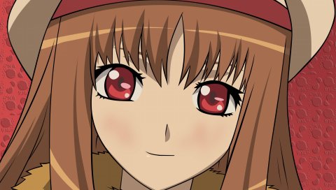 Специя и волк, horo, девушка, милый, крупный план, улыбка