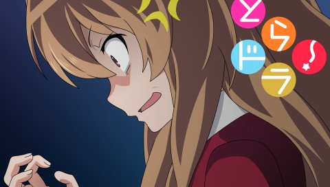 Toradora, aisaka taiga, девушка, гнев, рука, профиль