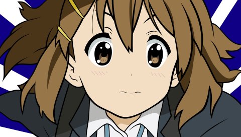 K-on, hirasawa yui, девушка, лицо, крупный план