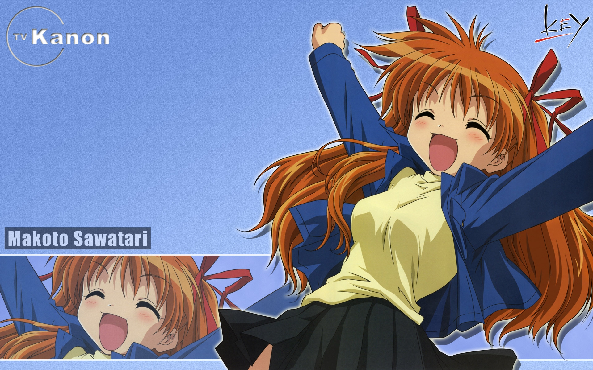 Картинки Kanon, sawatari makoto, девушка, радость, оружие фото и обои на рабочий стол
