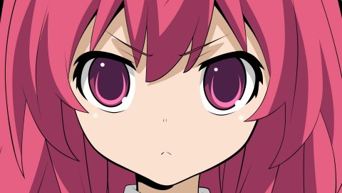 Toradora, aisaka taiga, девушка, челки, глаза