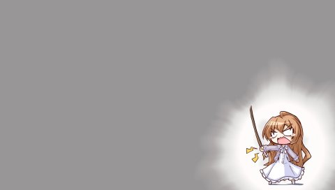 Toradora, aisaka taiga, аниме, гнев, оружие, платье