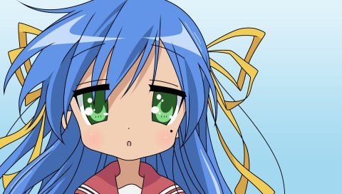 Счастливая звезда, да капо, izumi konata, yoshino sakura, девушка, челки, лук, взгляд