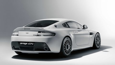 Aston martin, v8, vantage, 2010, белый, вид сзади, автомобиль, стиль