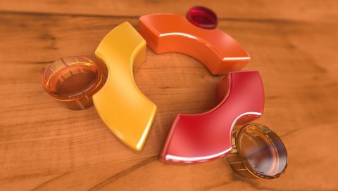 Ubuntu, os, красный, оранжевый, круг