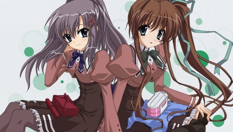 Akane iro ni somaru saka, nagase minato, katagiri yuuhi, девушка, симпатичная, поза