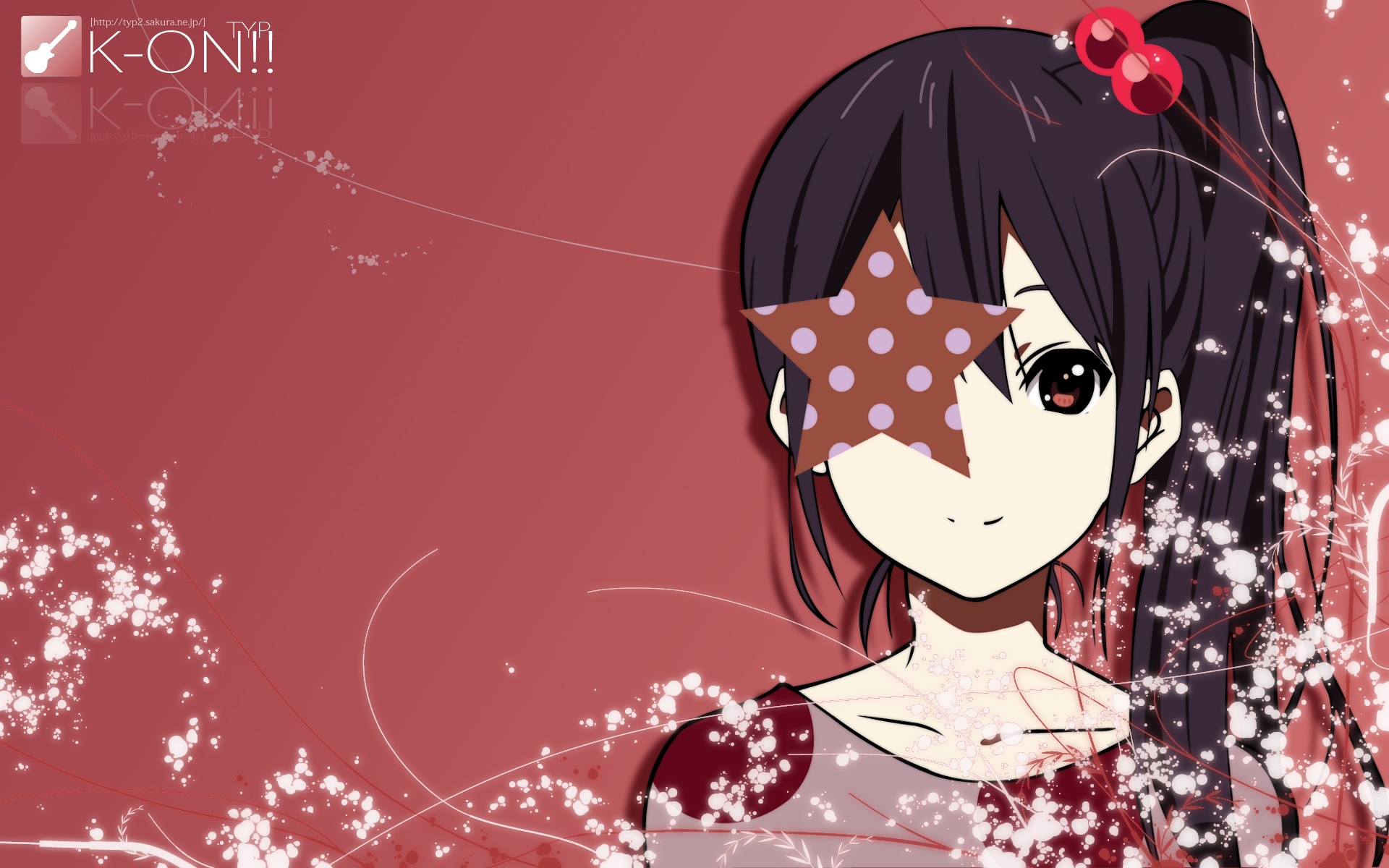 Картинки K-on, nakano azusa, девушка, брюнетка, звезда, улыбка фото и обои на рабочий стол
