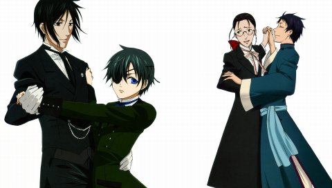 Sebastian michaelis, ciel phantomhive, grell sutcliff, lau, dance, pair