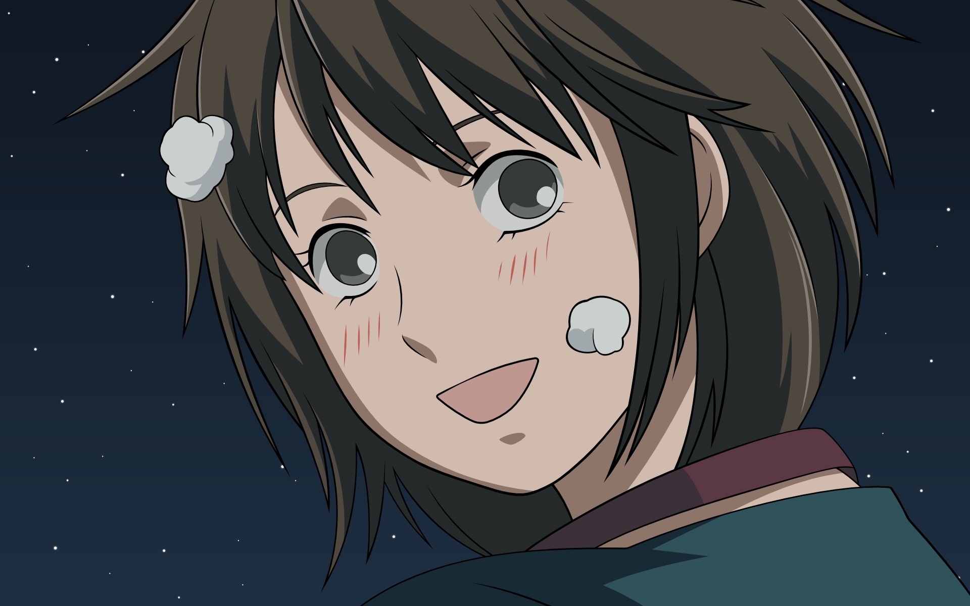 Картинки Nodame cantabile, нода мегами, девушка, брюнетка, радость, ночь, звезда фото и обои на рабочий стол