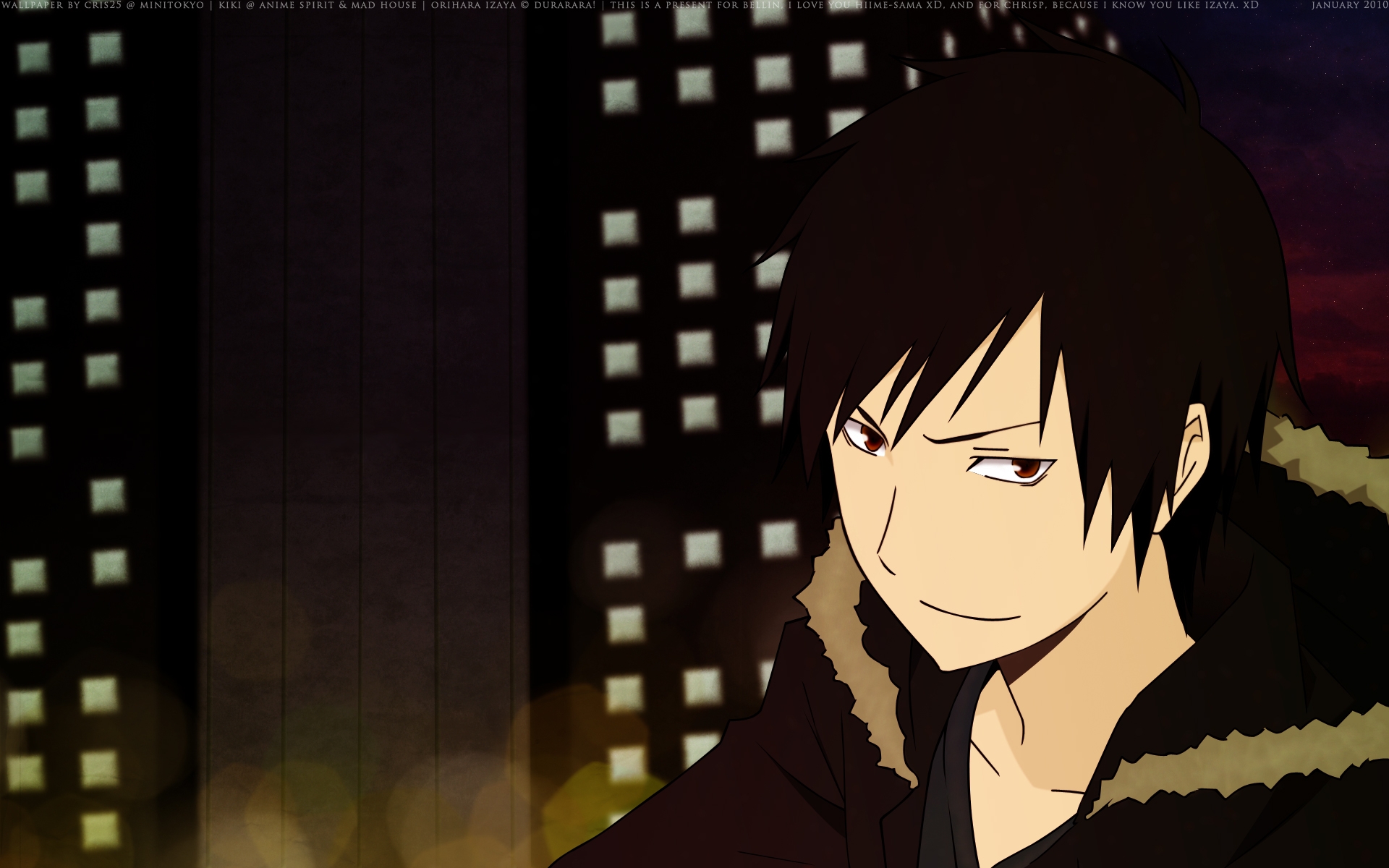 Картинки Durarara, orihara izaya, мальчик, брюнетка, город фото и обои на рабочий стол