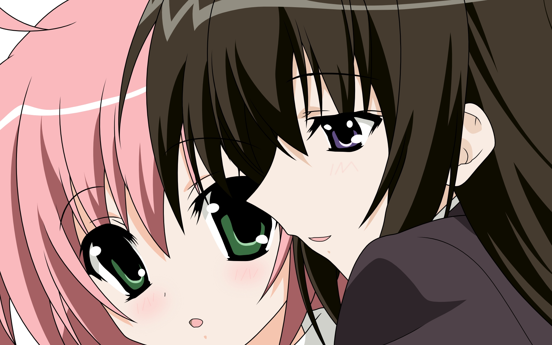 Картинки Seitokai no ichizon, sakurano kurimu, akaba chizuru, девушка, нежность фото и обои на рабочий стол