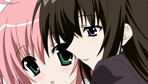 Seitokai no ichizon, sakurano kurimu, akaba chizuru, девушка, нежность