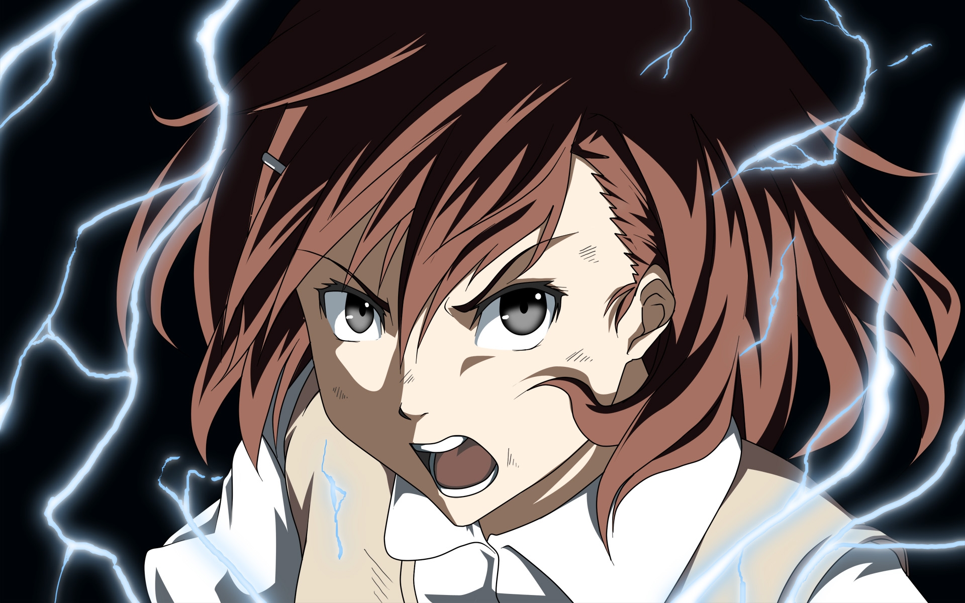Картинки Misaka mikoto, крупный план, электричество фото и обои на рабочий стол