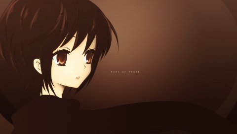 Itou noiji, suzumiya haruhi no yuutsu, nagato yuki, девушка, брюнетка, челки