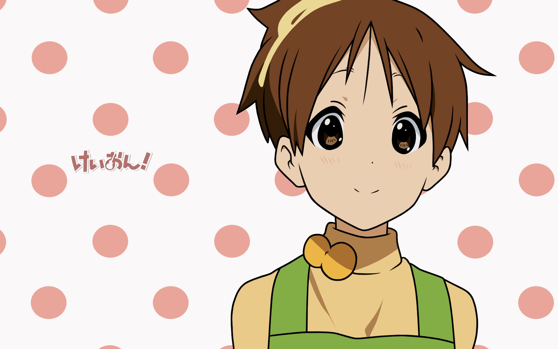 Картинки K-on, hirasawa ui, девушка, брюнетка, милый, фон фото и обои на рабочий стол
