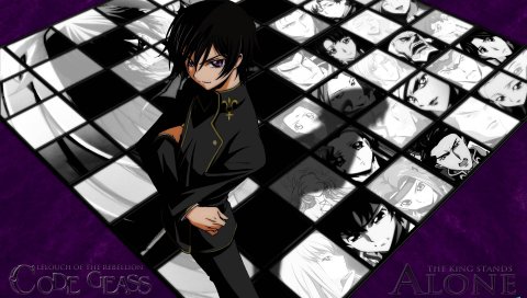 Код geass, lelouch lamperouge, мальчик, брюнетка, поза