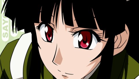 Natsu no arashi, девушка, брюнетка, челки, большие глаза, крупный план