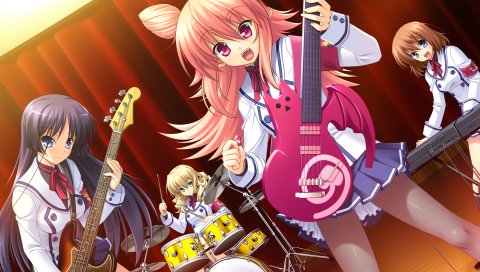 Ozawa akifumi, chu x chu paradise, takamachi yukino, ruuchu astram, девушки, музыкальная группа, выступление