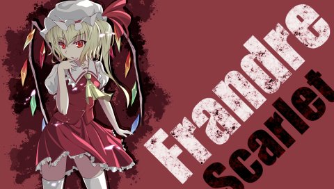 Touhou, flandre scarlet, девушка, кепка