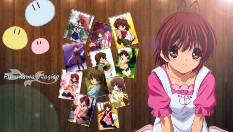 Clannad, фукукава нагиса, девушка, челки, фото