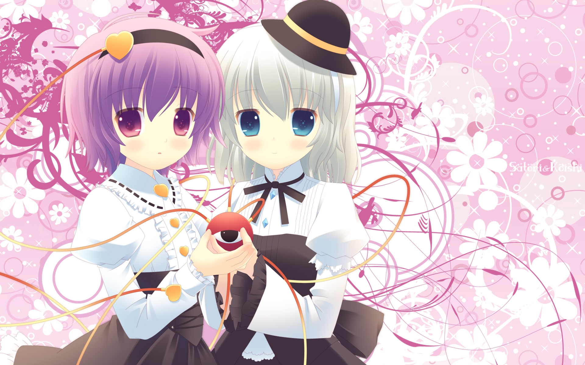 Картинки Kurasawa kyoushou, komeiji satori, komeiji koishi, девушка, подруга, шляпа фото и обои на рабочий стол