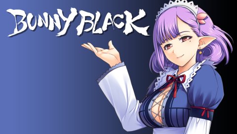 Bunnyblack, девушка, уши, жест, улыбка