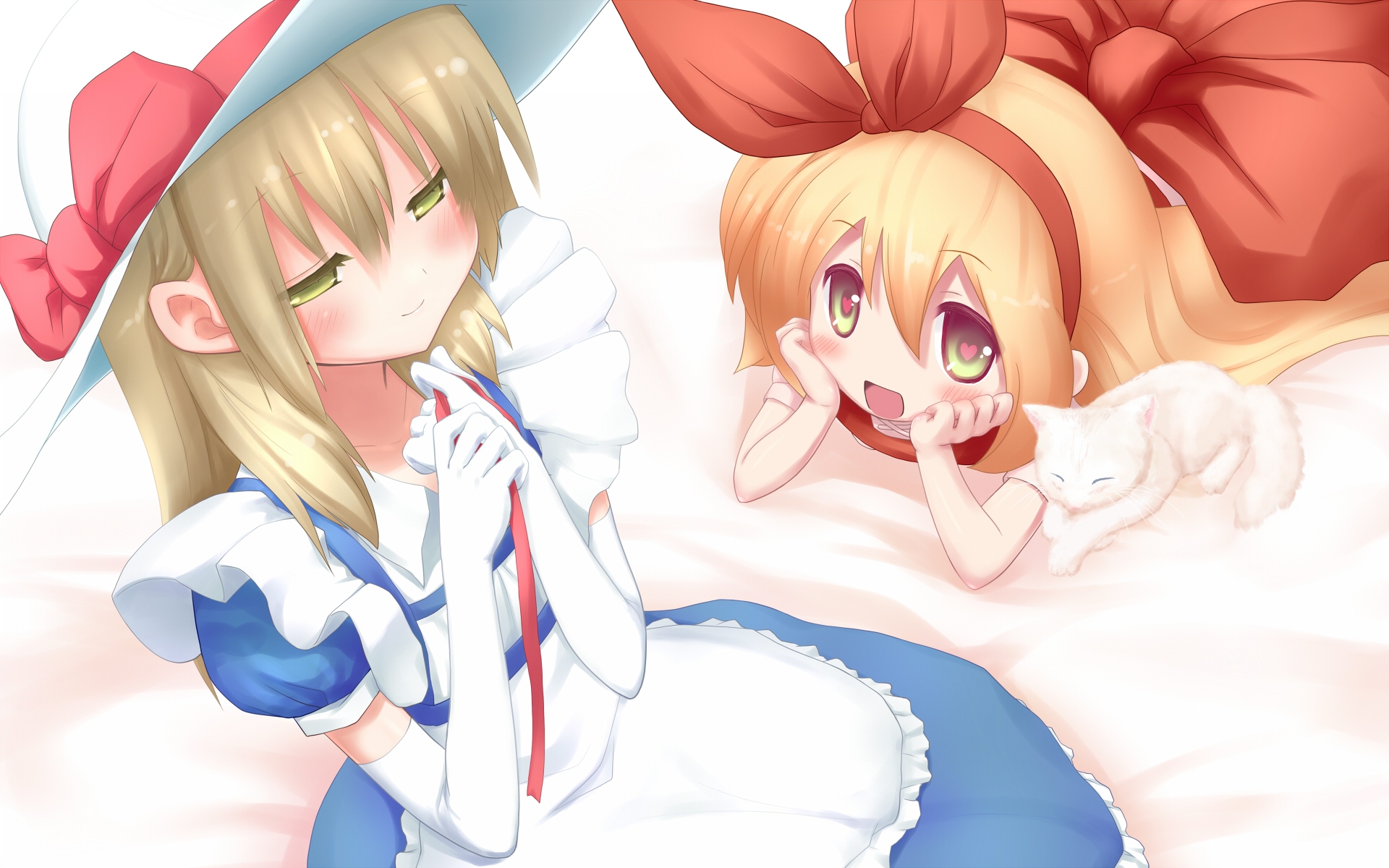 Картинки Mirre, touhou, kana anaberal, ellen, девушка, кошка, причастие, шляпа фото и обои на рабочий стол