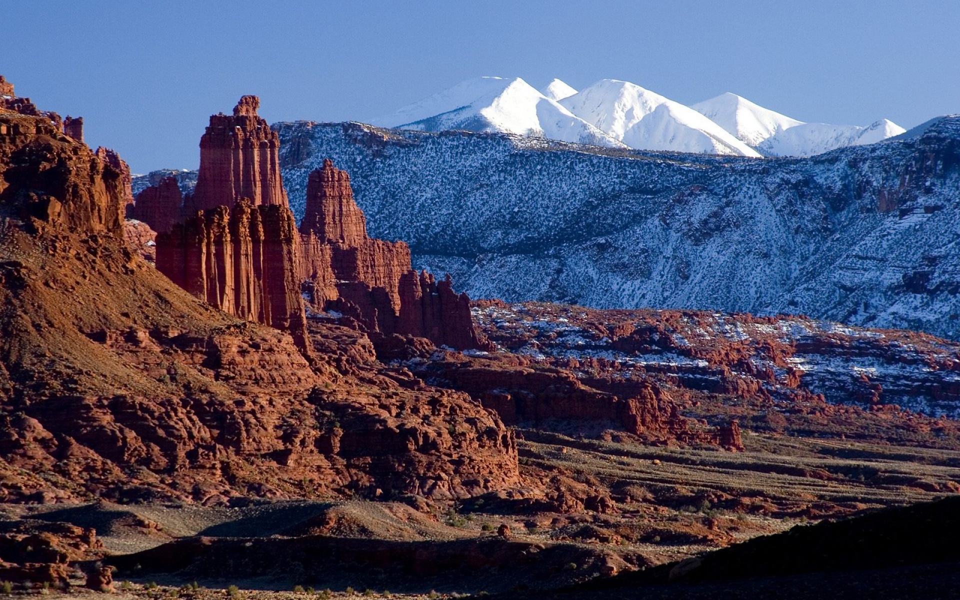 Картинки Скалы, горы, каньоны, юта, зима фото и обои на рабочий стол