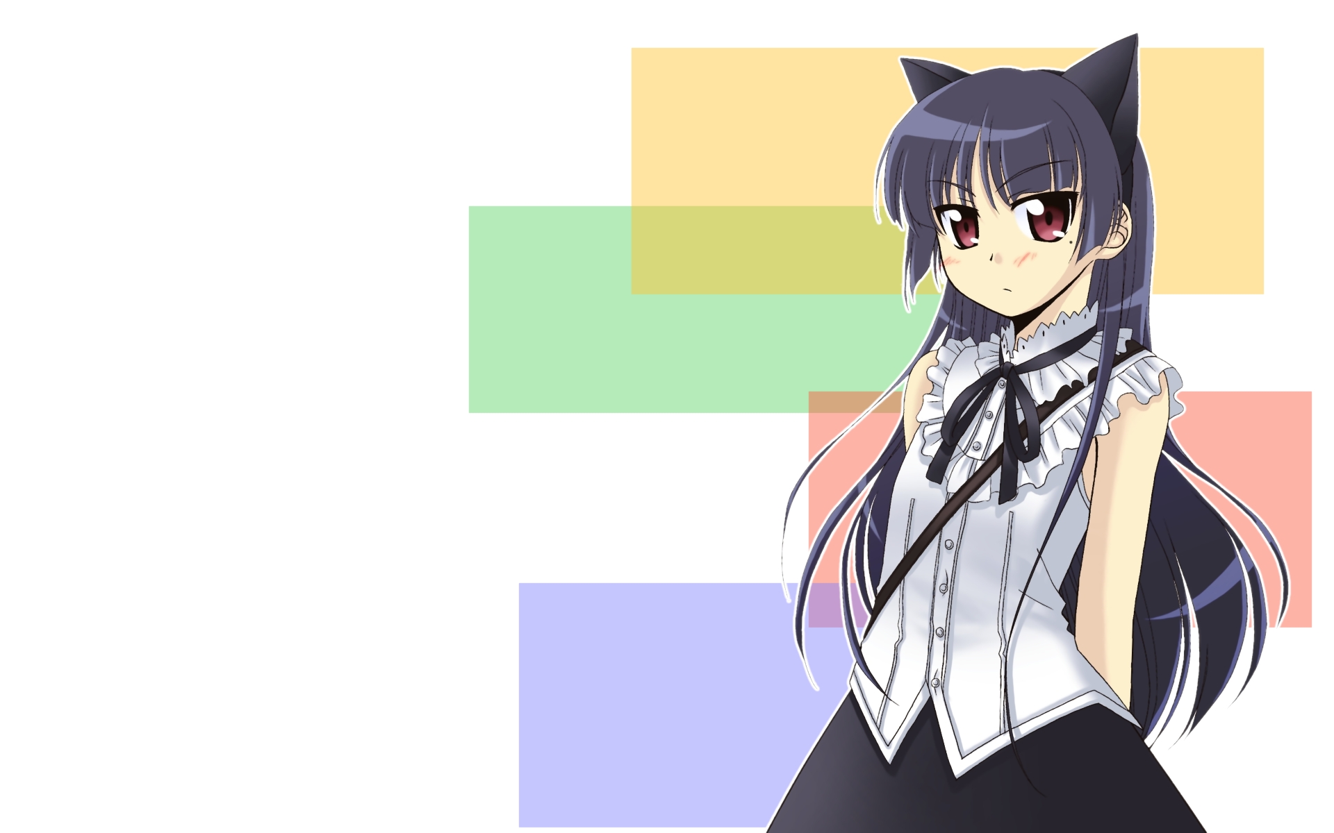 Картинки Каваша, руда нет imouto ga konnani kawaii wake ga nai, gokou ruri, девушка, брюнетка, уши, осанка, взгляд фото и обои на рабочий стол