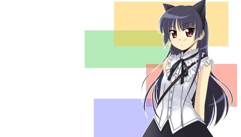 Каваша, руда нет imouto ga konnani kawaii wake ga nai, gokou ruri, девушка, брюнетка, уши, осанка, взгляд