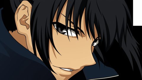 Canaan, alphard, boy, brunette, bangs, look