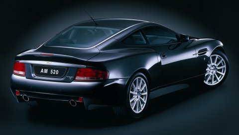Aston martin, v12, победитель, 2004, черный, вид сбоку, стиль