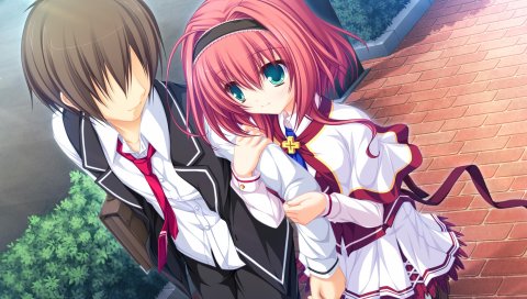 Mikagami mamizu, lunaris filia, hayama mai, девушка, парень, прогулки, дорога