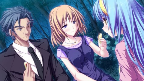 Tenmaso, maikaze no melt, hiiragi tsukino, мальчик, девушка, ходьба, вечер