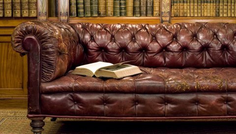 Антиквариат, библиотека, кровать, книга, книги, старый, стиль