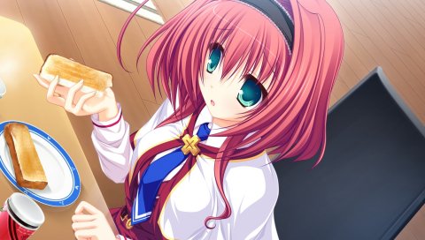 Mikagami mamizulunaris filia, hayama mai, девушка, еда, стол