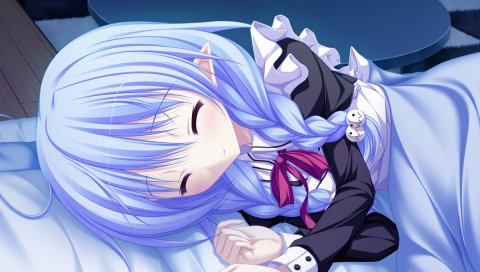 Mikagami mamizu, lunaris filia, melis, девушка, волосы, уши, коса