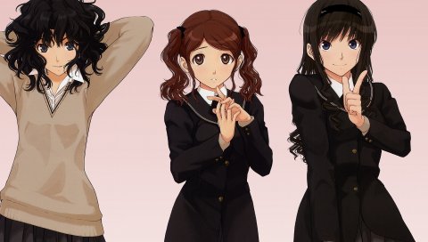 Amagami, девушка, милый, поза, жест, фон