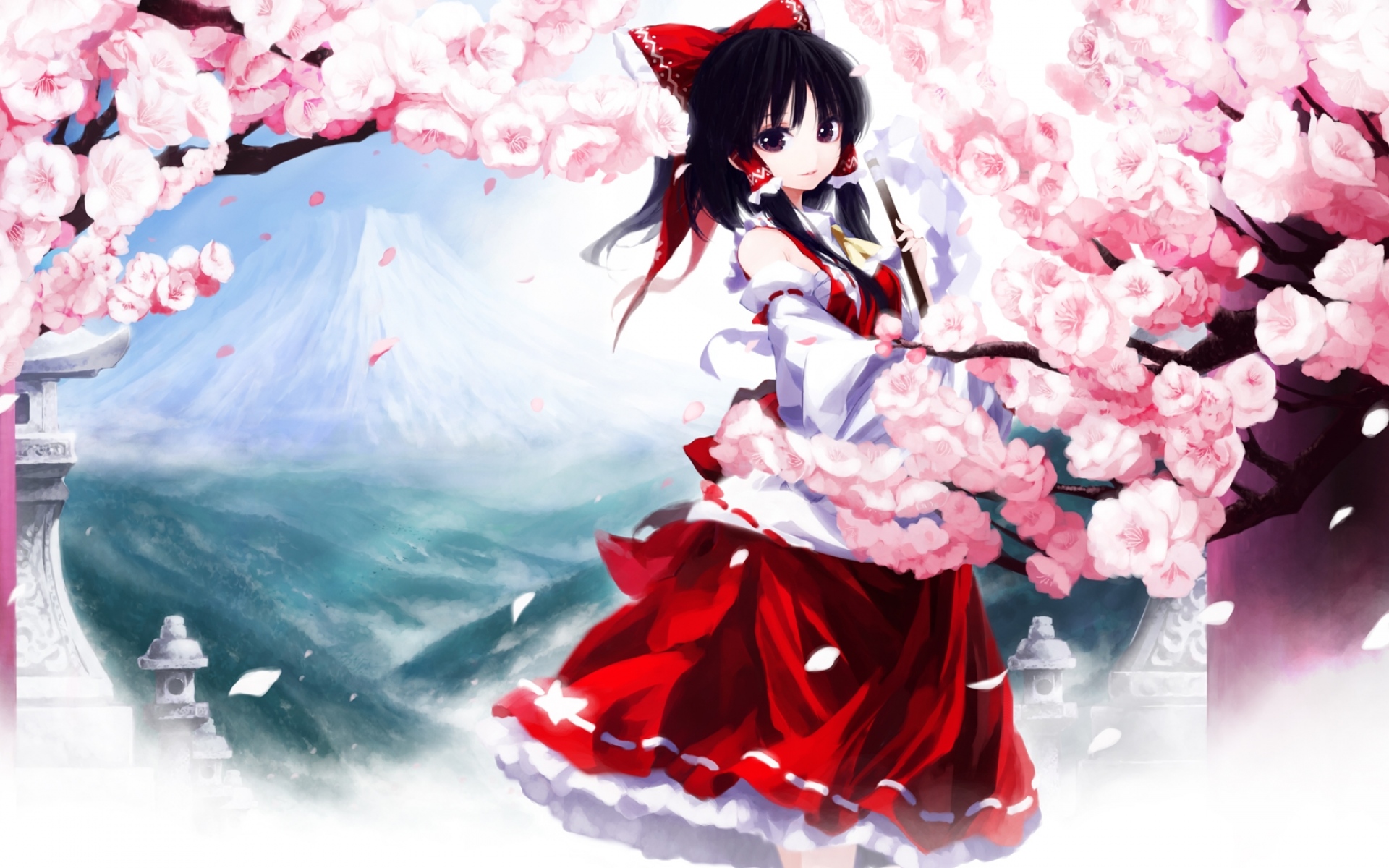 Touhou wallpaper. Reimu hakurei храм. Рейму Хакурей вампир. Рейму Хакурей цветок. Рейму Хакурей кимоно.