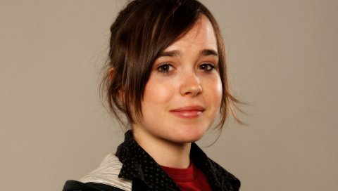 Ellen страницы, брюнетка, знаменитость, карие глаза, улыбаясь, лицо