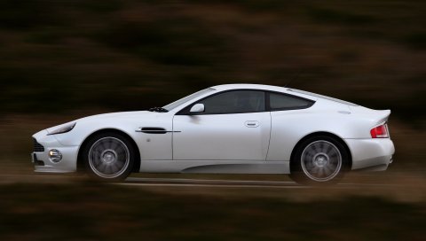 Aston martin, v12, побеждает, 2004, белый, вид сбоку, автомобили, скорость