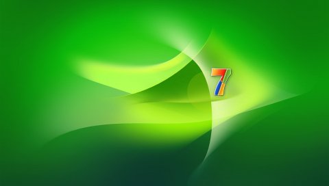 Окна 7, зеленый, желтый, линии