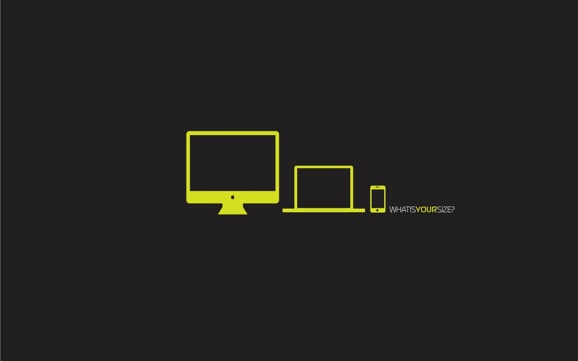 Картинки Яблоко, imac, ipad, iphone, желтый фото и обои на рабочий стол