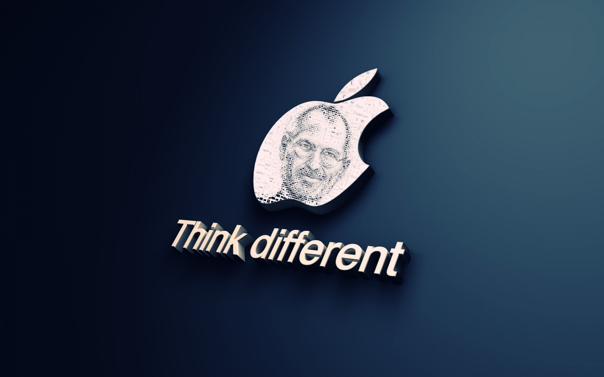 Картинки Apple, steve jobs, синий, белый фото и обои на рабочий стол