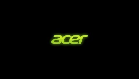 Acer, фирма, зеленый, черный
