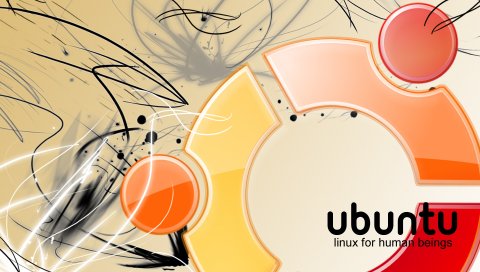 Ubuntu, linux, orange, red, yellow, abstract