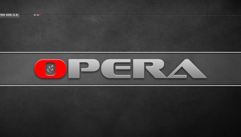 Опера, браузер, красный, серый, текст