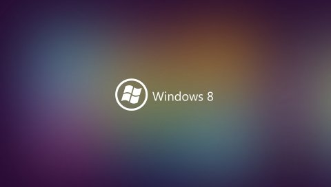 Окна 8, os, синий, оранжевый, размытие