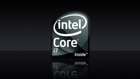 Intel, процессор, синий, модель, серый